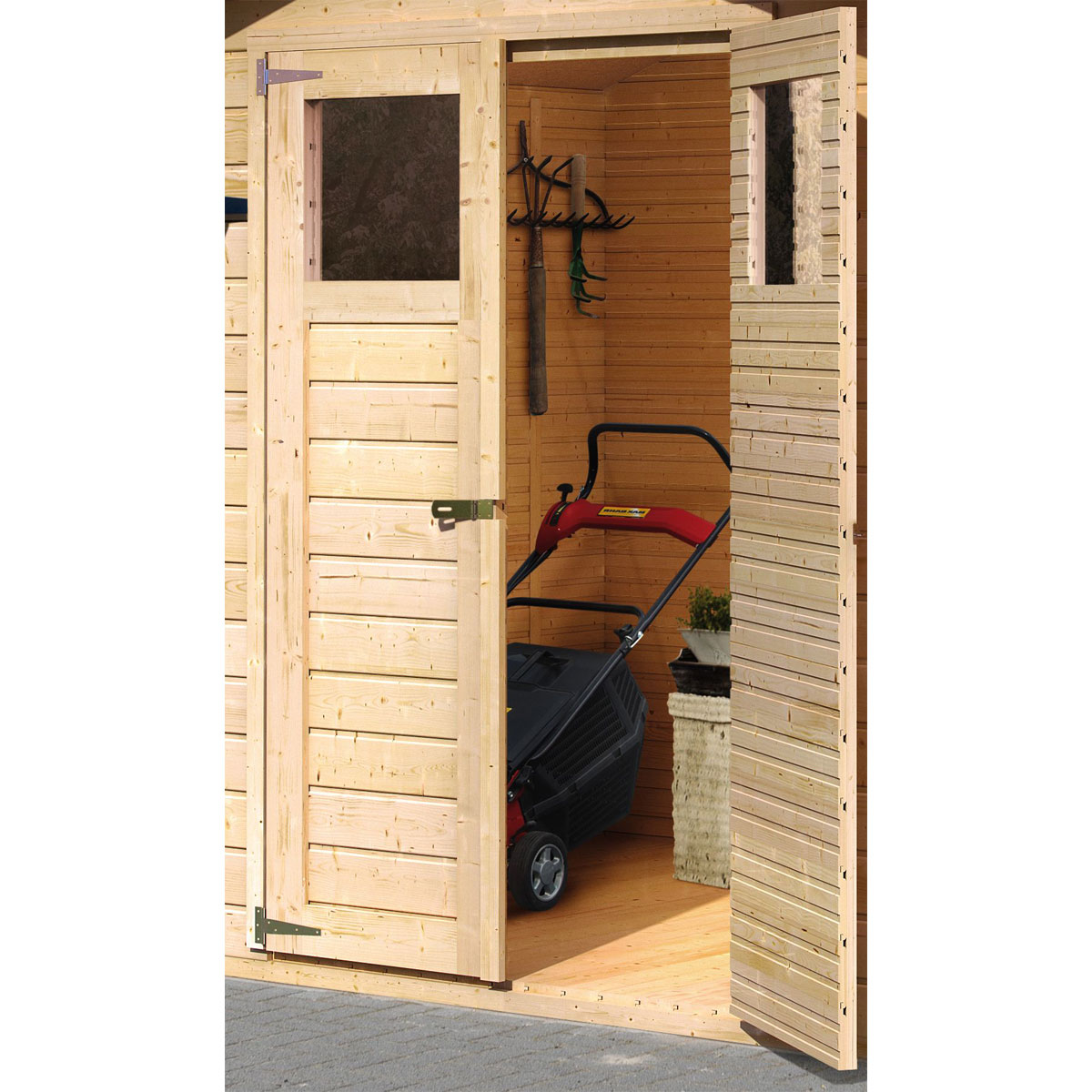 Karibu  Blockbohlenhaus Dana naturbelassen Bild 5