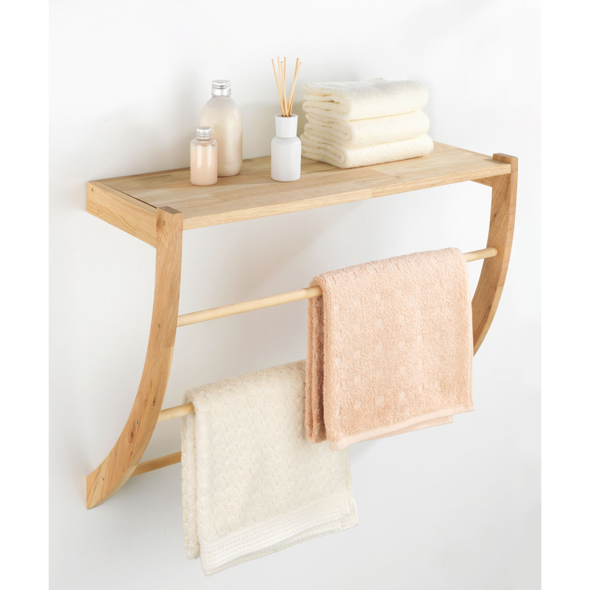 Wenko  Wandregal Norway Walnussholz Badezimmerregal Wohnregal Bild 6