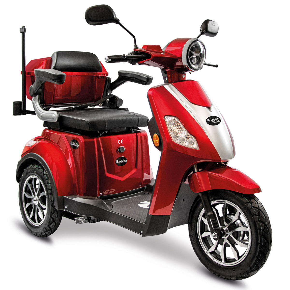 Rolektro E-Trike 15 V.3 Lithium Rot 60-30AH Akku 1000 Watt