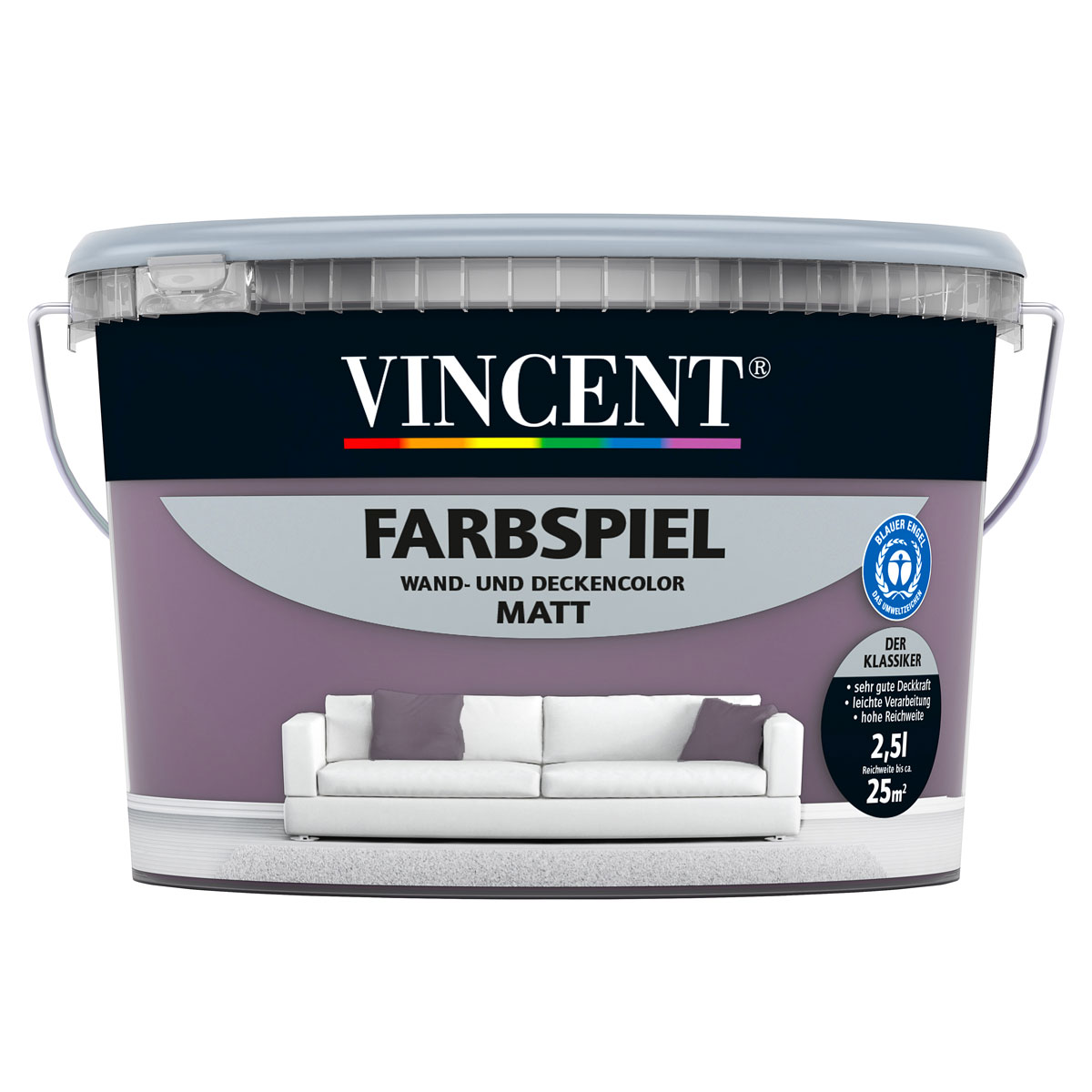 Vincent Farbspiel Purpur matt 2,5 L