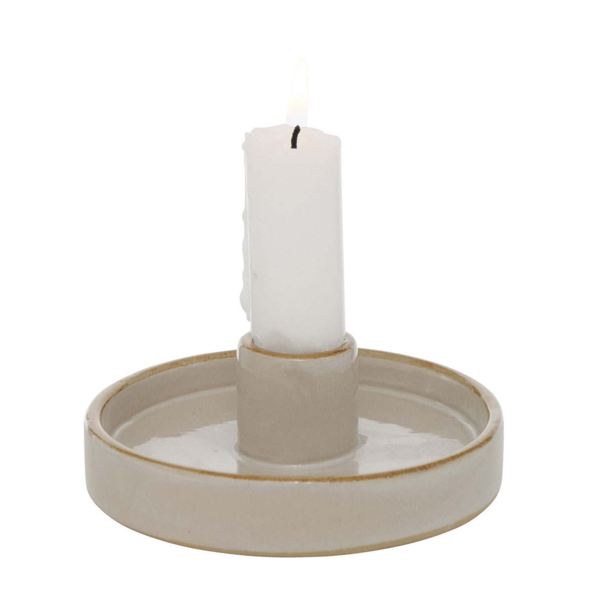 Kerzenleuchter Marima Rund 4 x 10 x 4 cm beige weiß Keramik Bild 8