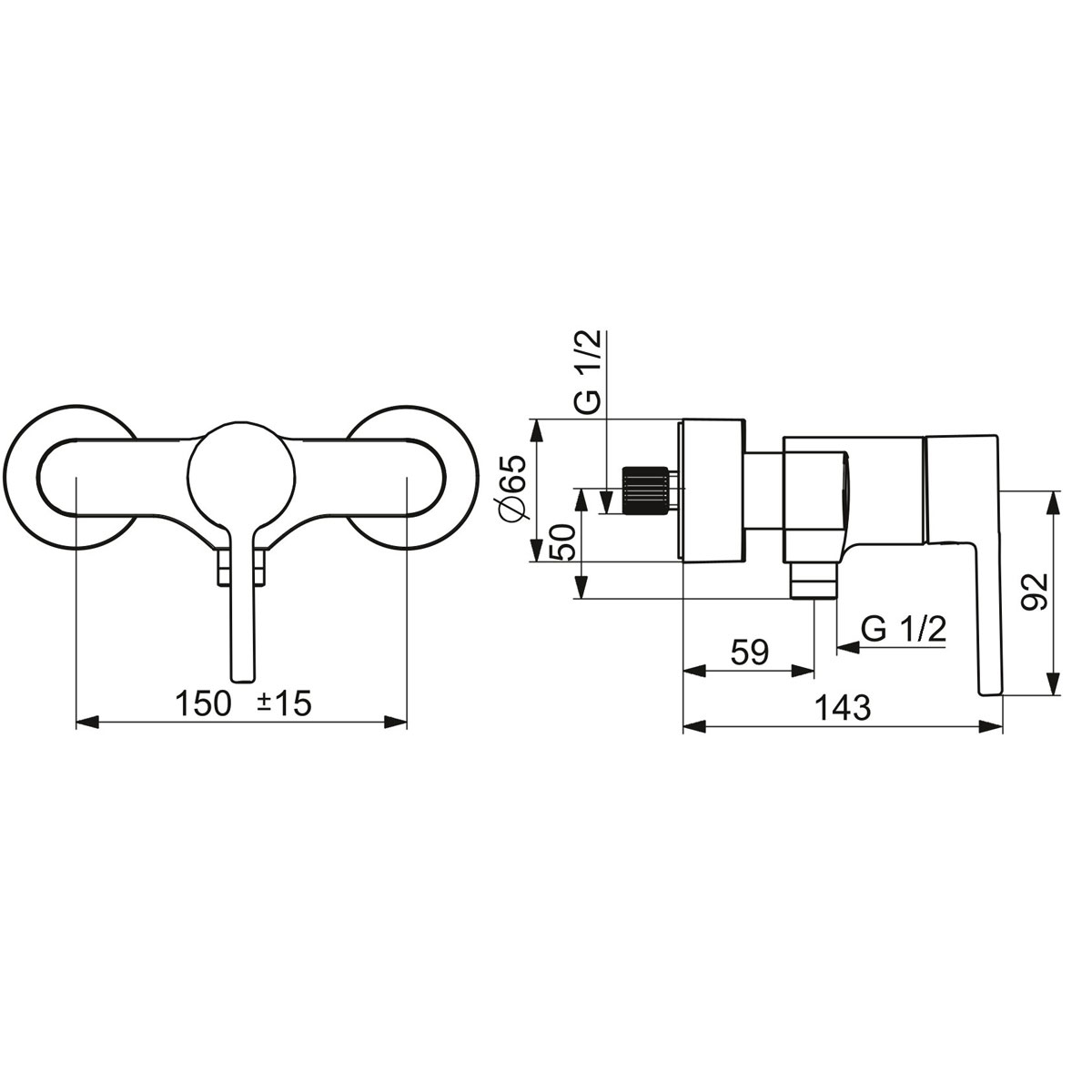Hansa Duscharmatur „Vantis“ Chrom Bild 3
