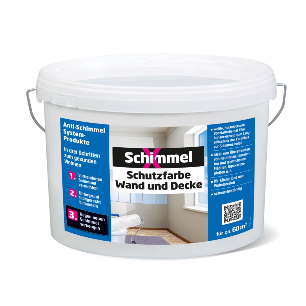 SchimmelX Schutzfarbe Wand und Decke 10L