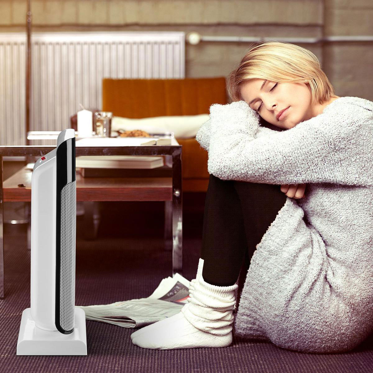 Rowi Keramik-Turmheizgerät 2000 Watt silber Bild 4