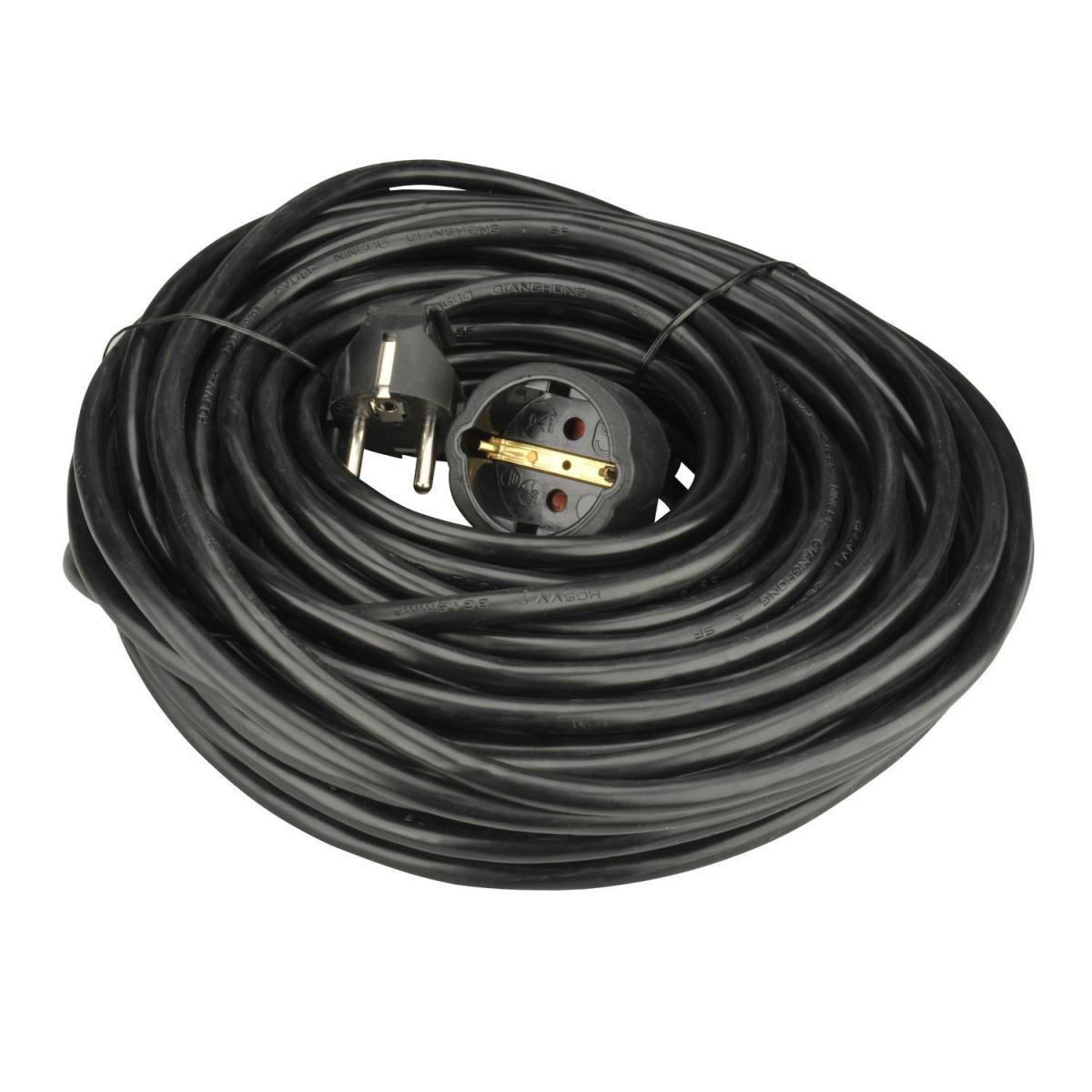 Schutzkontakt-Verlängerung 25 m schwarz