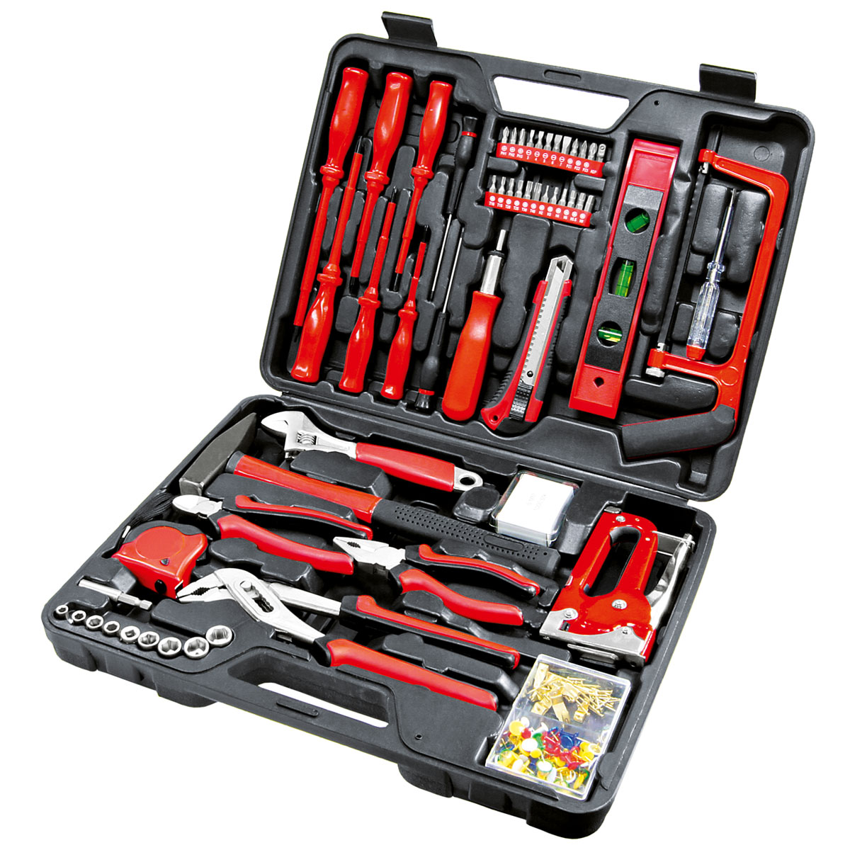 Basic Werkzeugkoffer mit Werkzeug 60-teilig