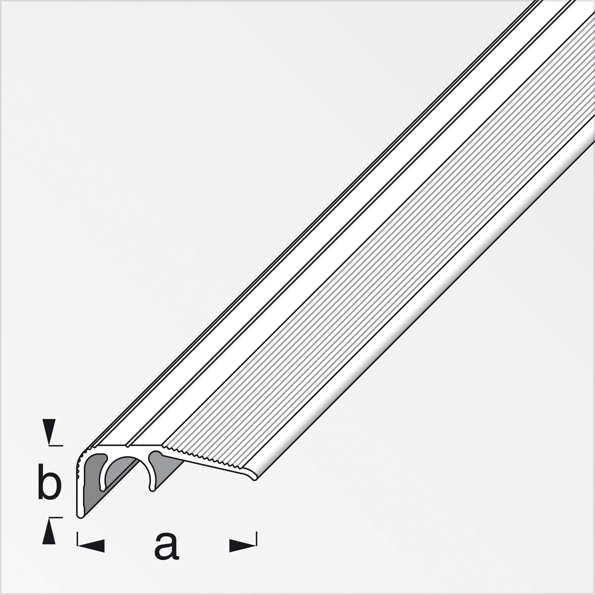 Alfer Abschluss-Profil Clipstech 32 x 12,5 mm 1m titan Bild 2