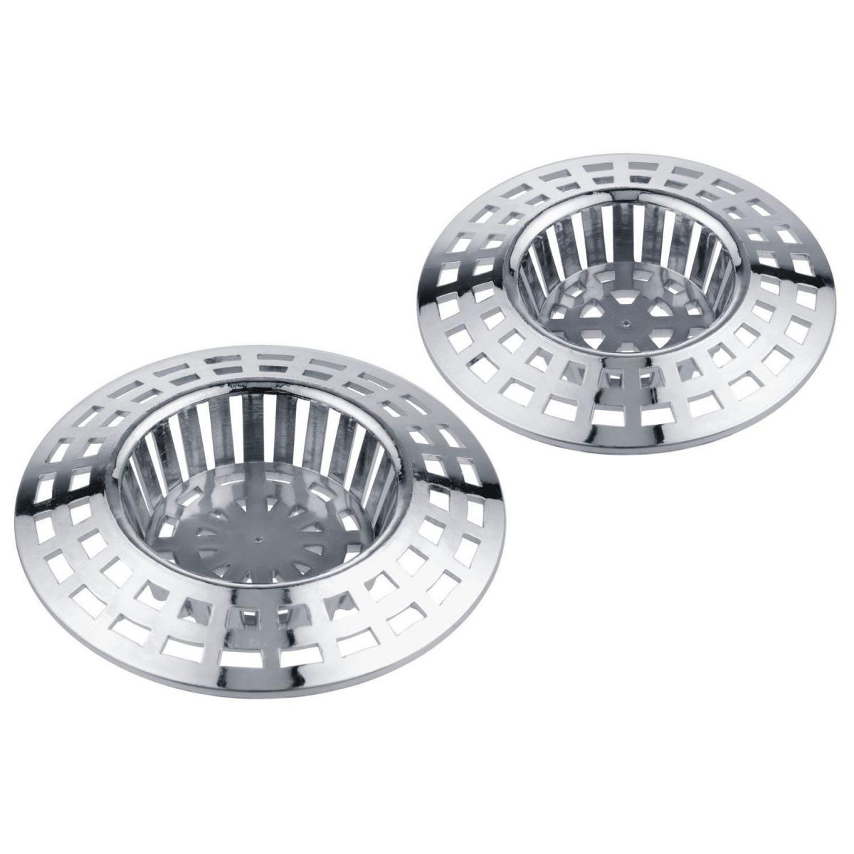 Kunststoff-Haarsieb 60+70 mm 2 Stück Chrom