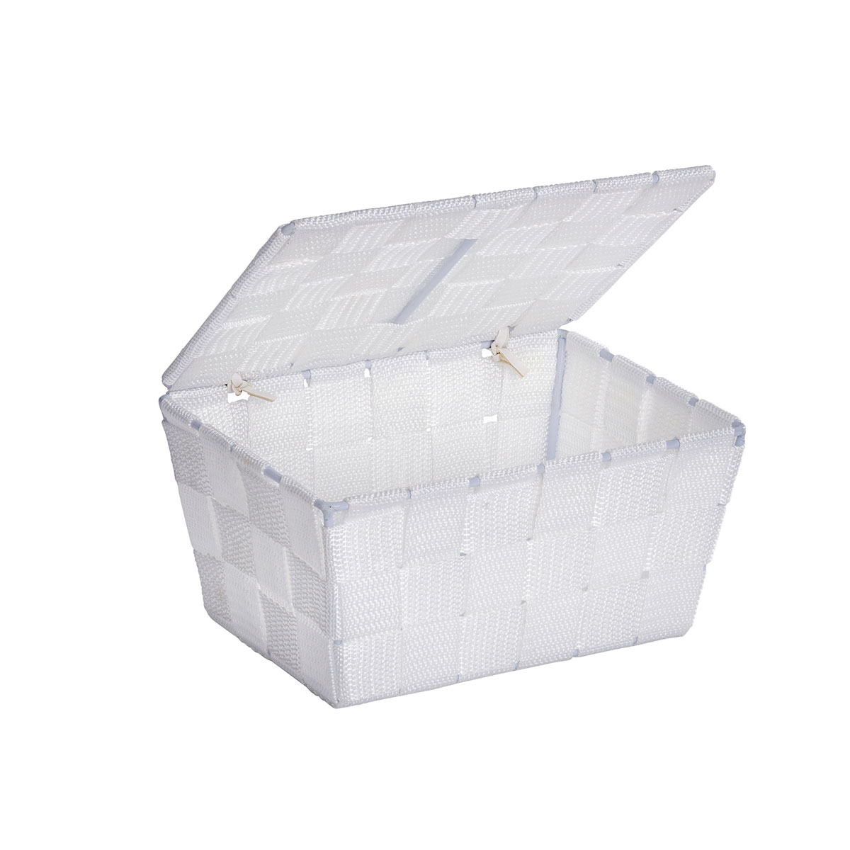 Wenko Aufbewahrungskorb mit Deckel Adria weiß Bild 2