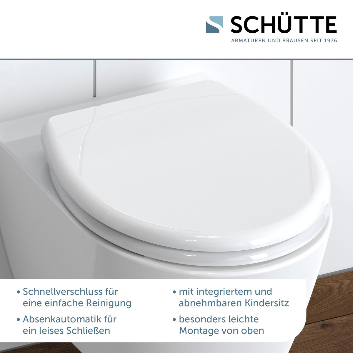Schütte Duroplast WC-Sitz FAMILY WHITE mit Absenkautomatik und Schnellverschluss Bild 5