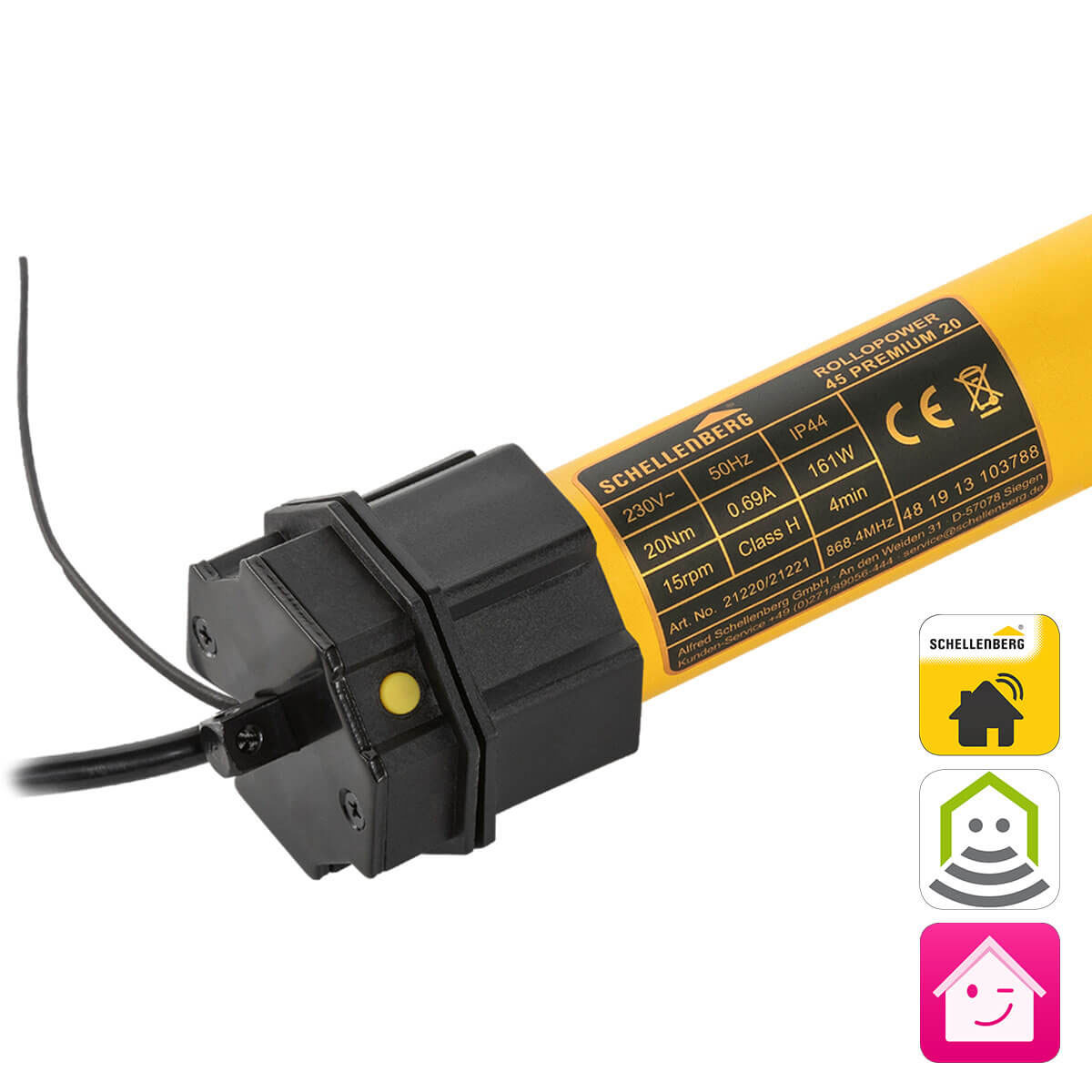 Schellenberg Funk-Rohrmotor Maxi Premium 20 Nm Smart Home
