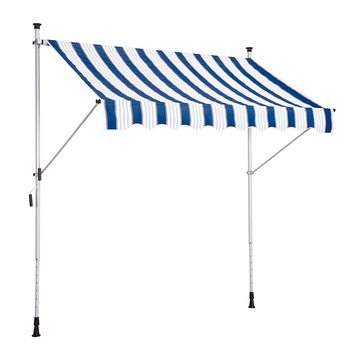 Durabil  Fallarm-/Balkonmarkise Lyon blau-weiss 300 x 120 cm Bild 1