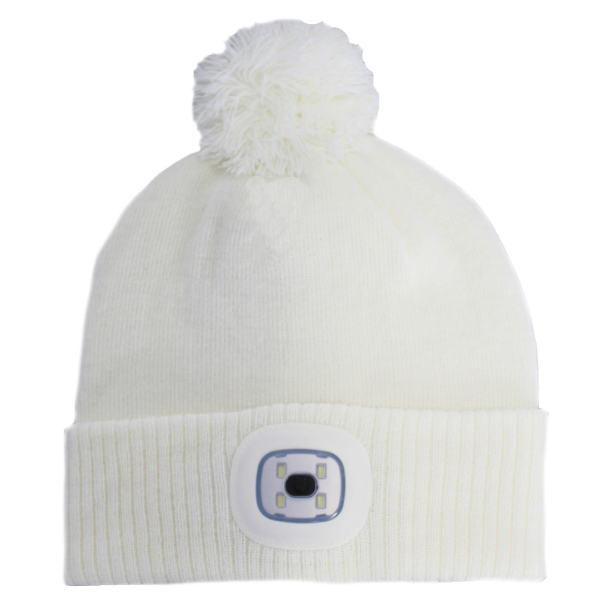 Mütze mit Bommel und LED Lampe Bild 2