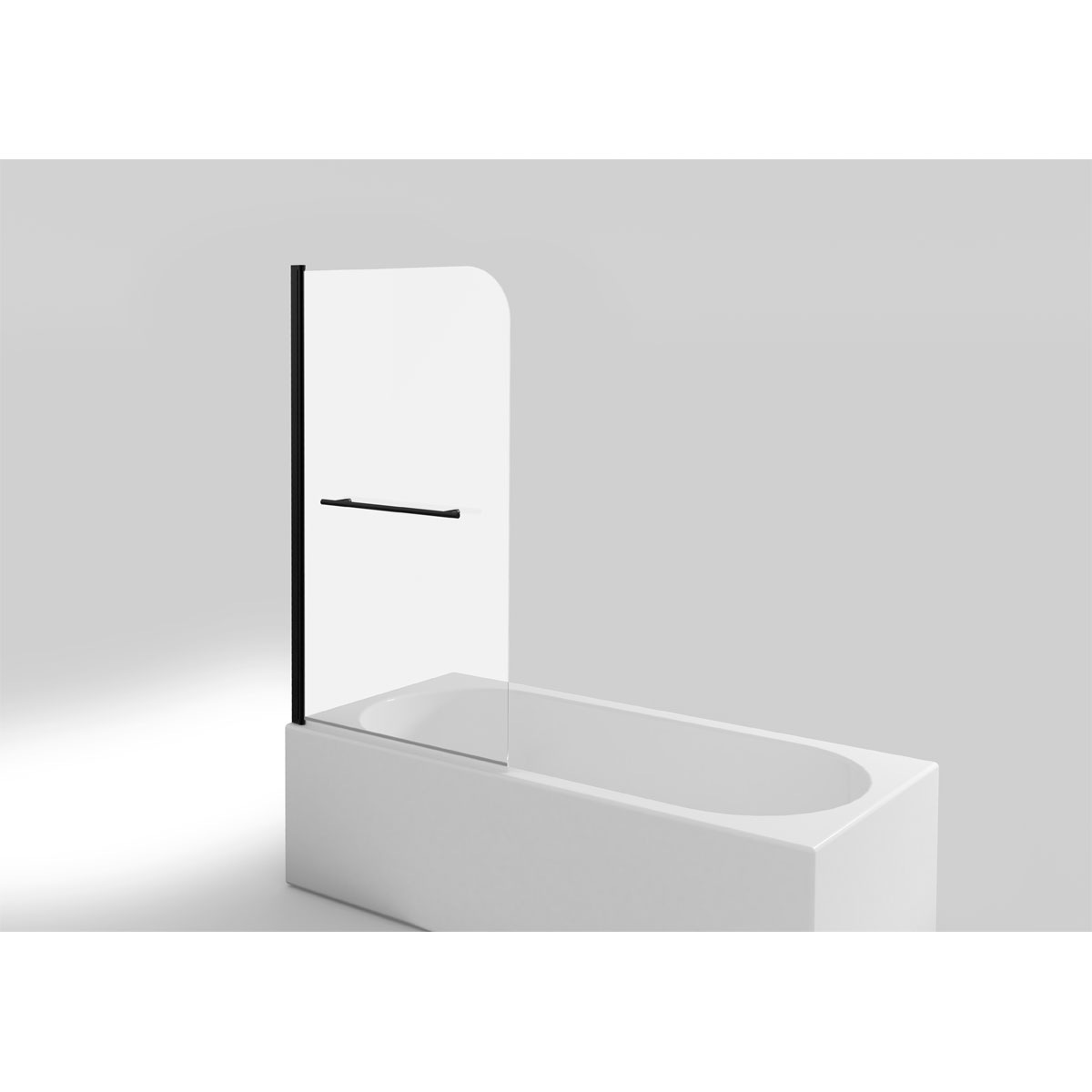 Aurlane  Badewannenfaltwand Black Spririt 1 75 x 140 cm Bild 1