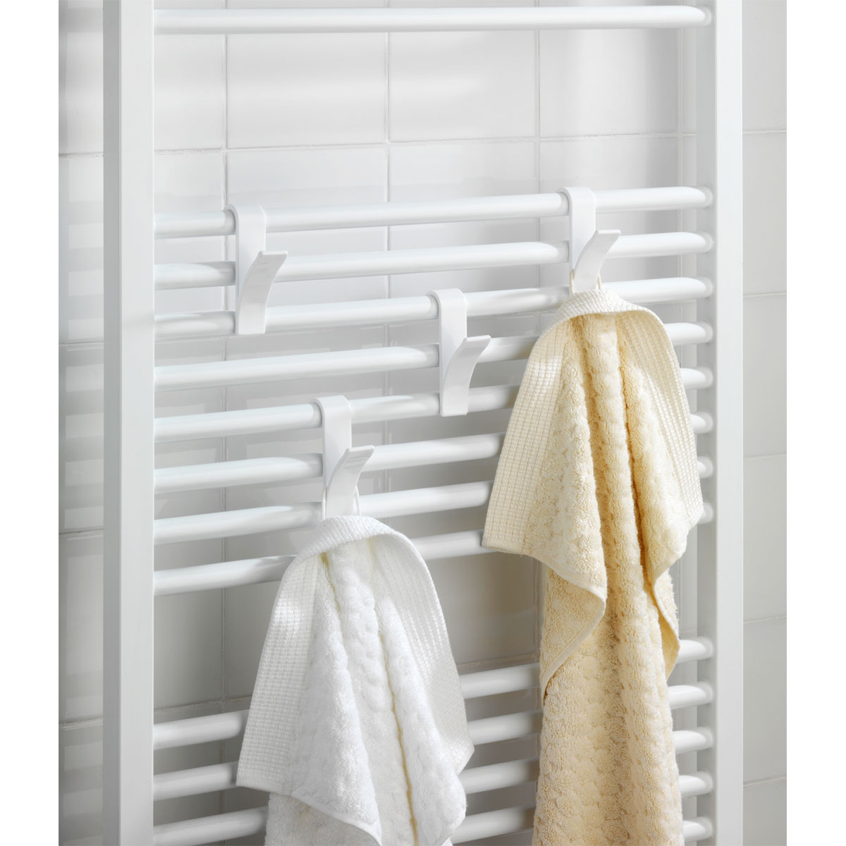 Wenko Haken für Handtuchheizkörper weiß 2er Set Bild 8