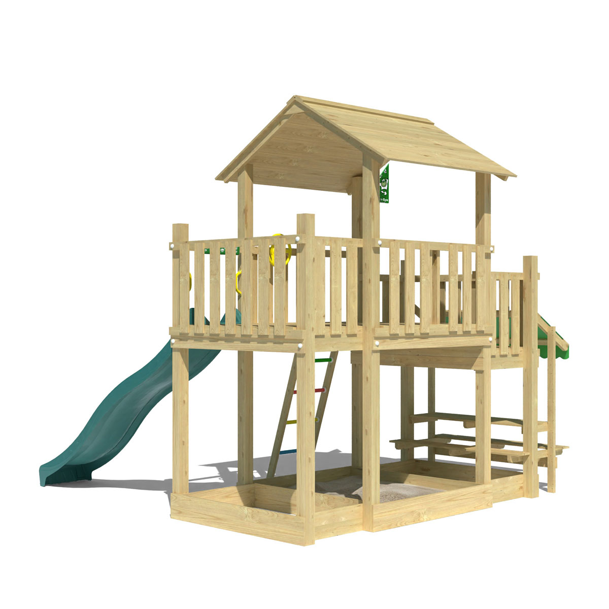 Jungle Gym Spielturm ValleyRutsche dunkelgruen Bild 4