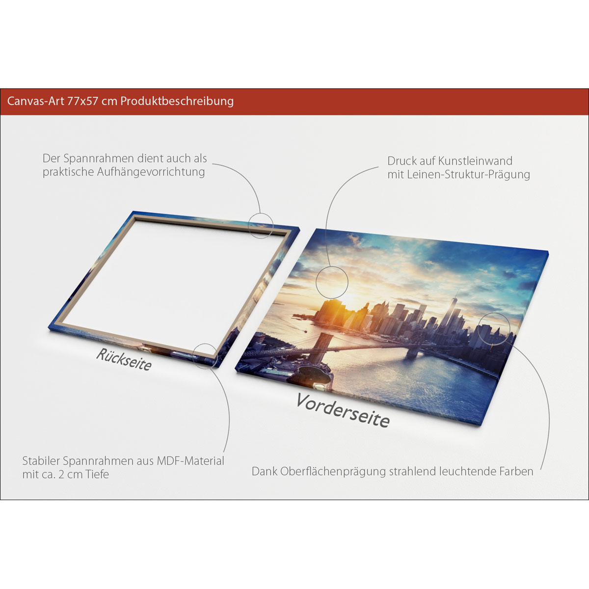 Canvas-Art New York 60 x 80 cm Bild 3