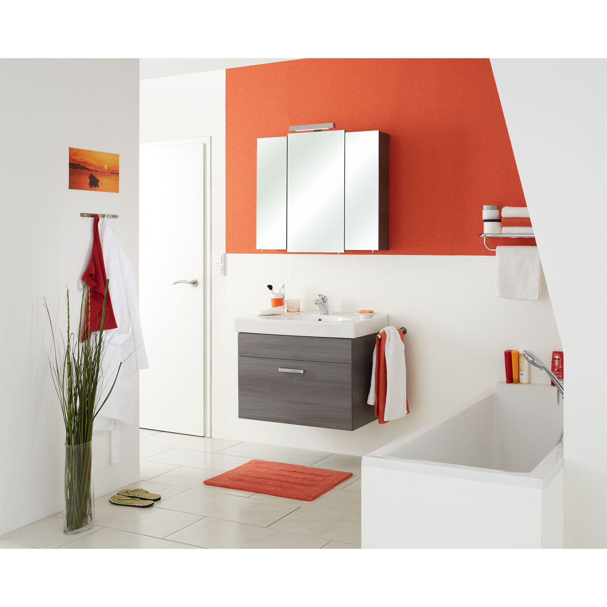 Pelipal Waschtischunterschrank Bonn 75 x 51 x 47 cm graphit Bild 1