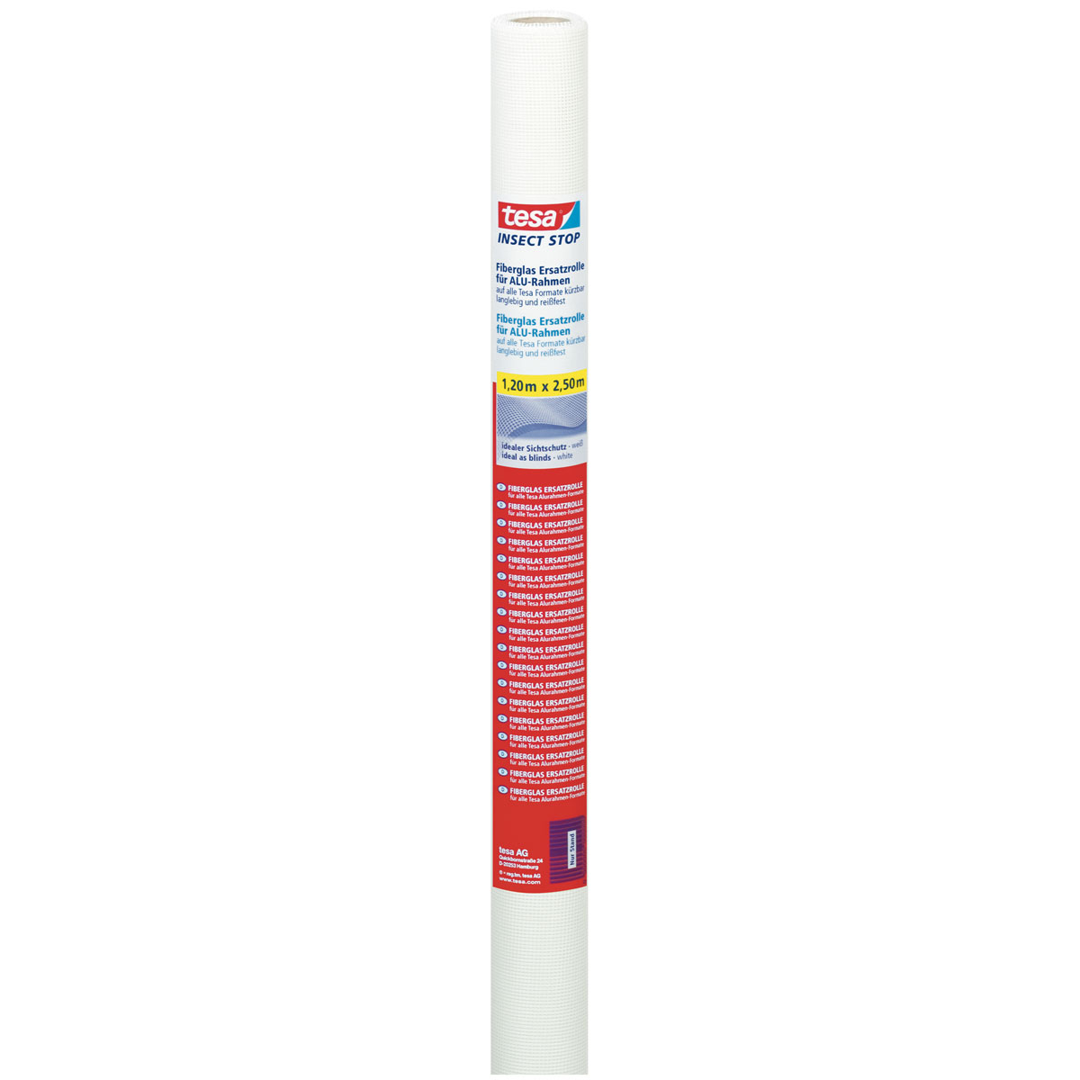 tesa Fliegeng. Nachfuellrolle, 1,2x2,5mFieberglasgewebe weiss