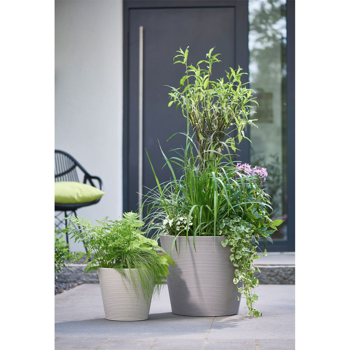 Scheurich Pflanzgefäß Coneo BxHxT 38,9 x 33,2 x 38,9 cm Schwarz-Granit Bild 2