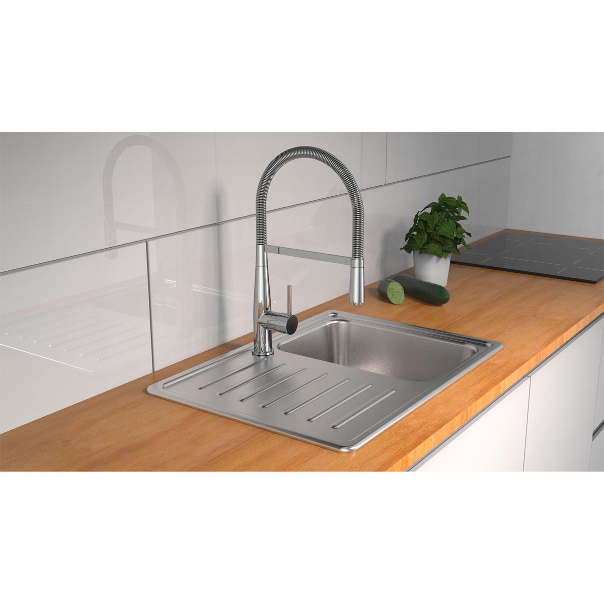 Schütte  Spültischarmatur „New York“ chrom mit Geschirrbrause Bild 2