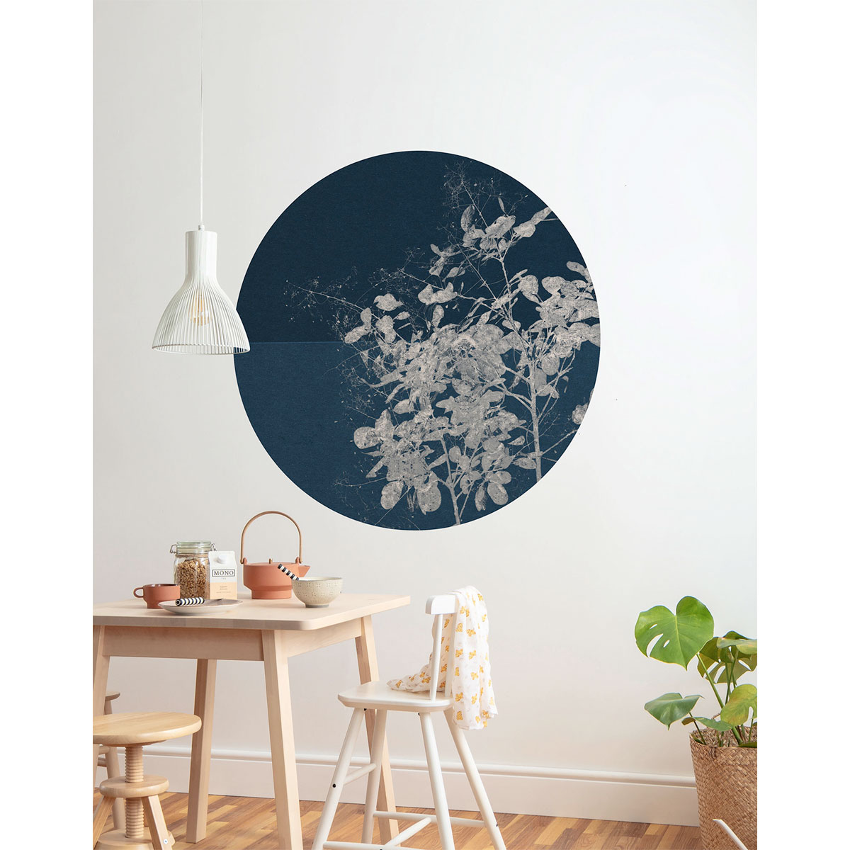 Komar  Selbstklebende Vlies Fototapete rund Branch Durchmesser 125 cm