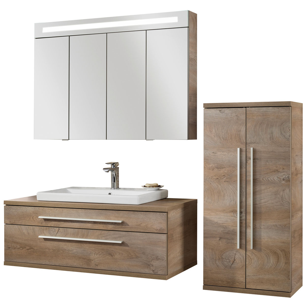 Fackelmann Doppel-Midischrank Stanford Eiche Natur 50 cm Bild 2