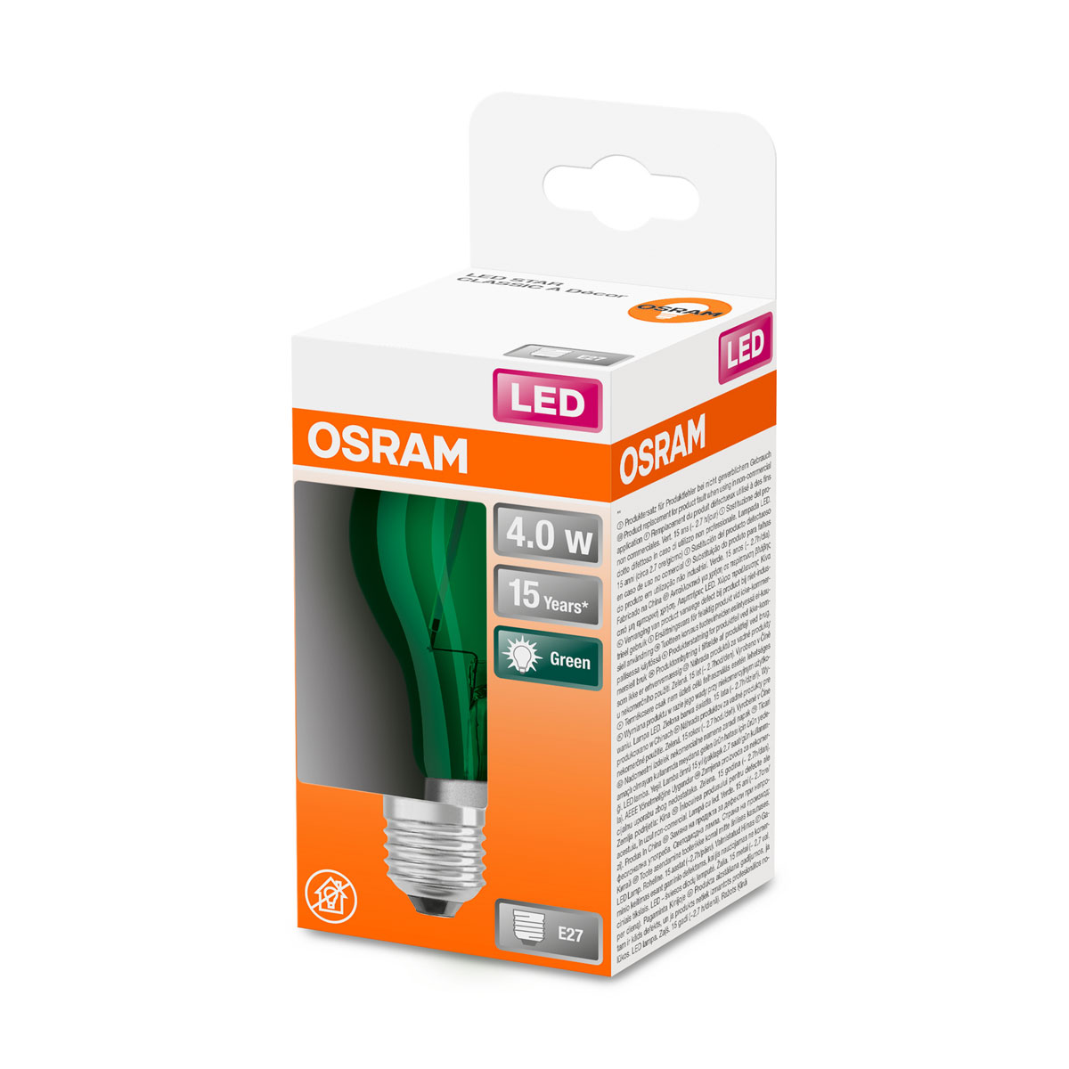 Osram LED-Leuchtmittel Glühlampe E27 4W grün Bild 2