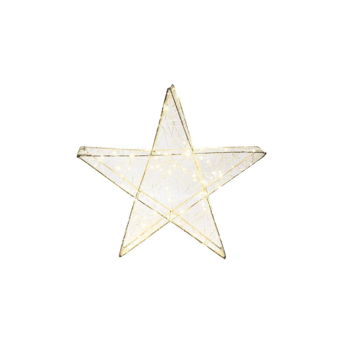 Ambientis LED-Drahtstern warmweiß 38 x 5 x 38 cm