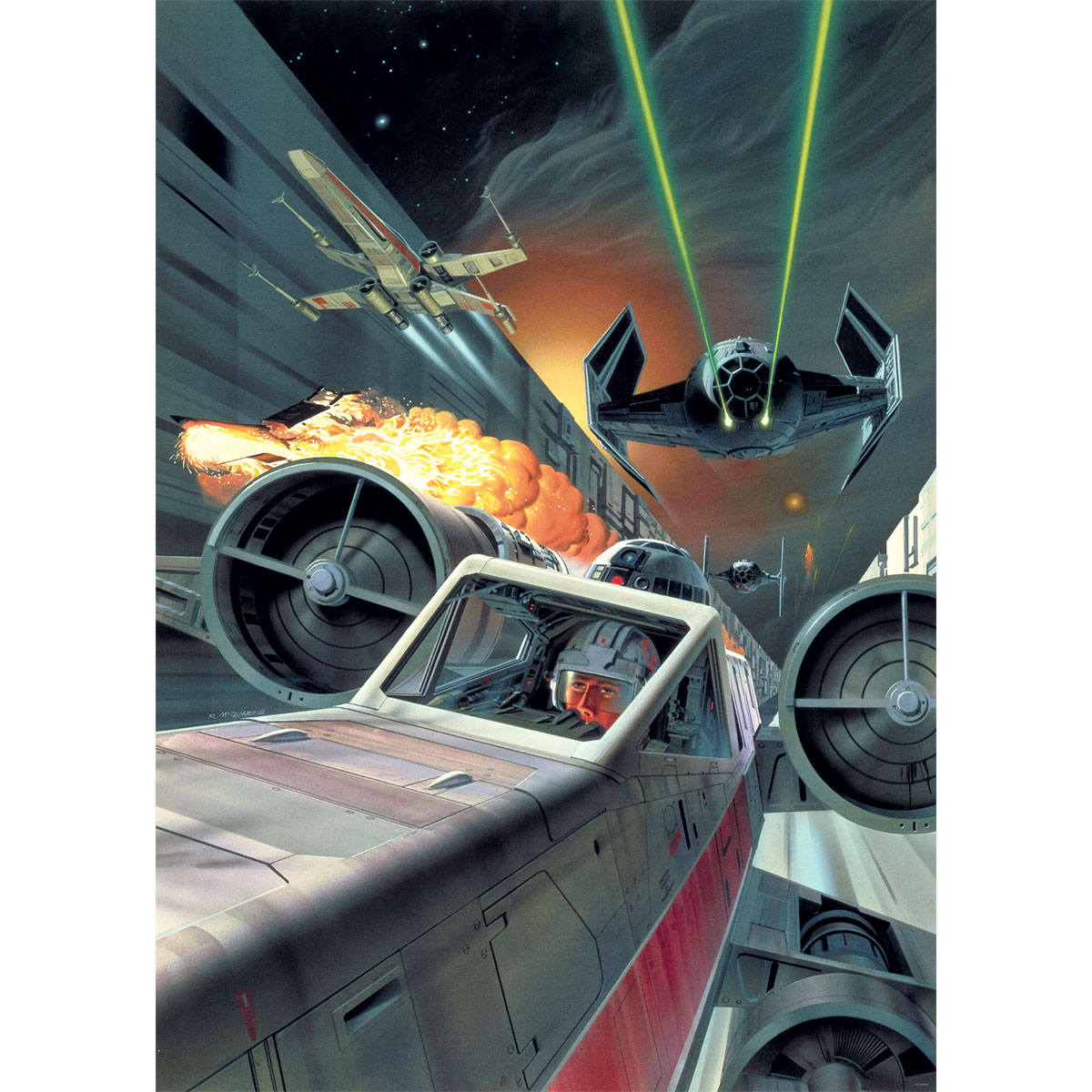 Komar  Vlies Fototapete Star Wars Classic Death Star Trench Run 200x280 cm Bild 2
