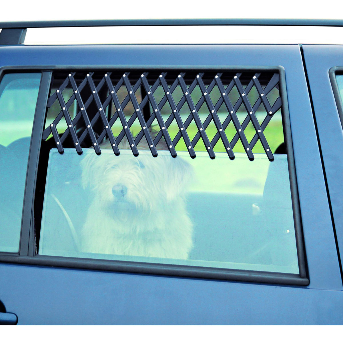 Trixie Auto-Frischluftgitter schwarz 30-110cm