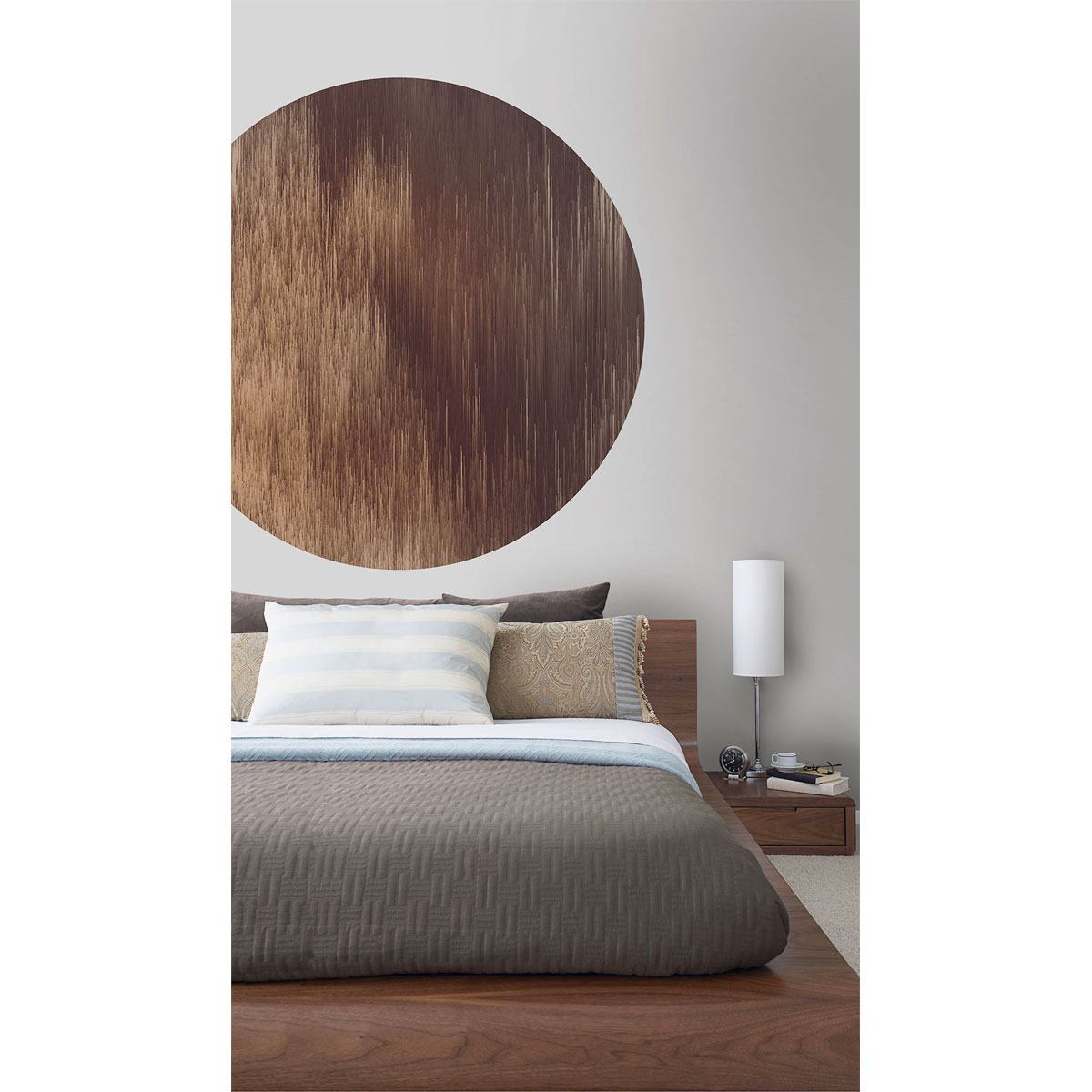 Komar  Selbstklebende Vlies Fototapete rund Windlines Color Durchmesser 125 cm