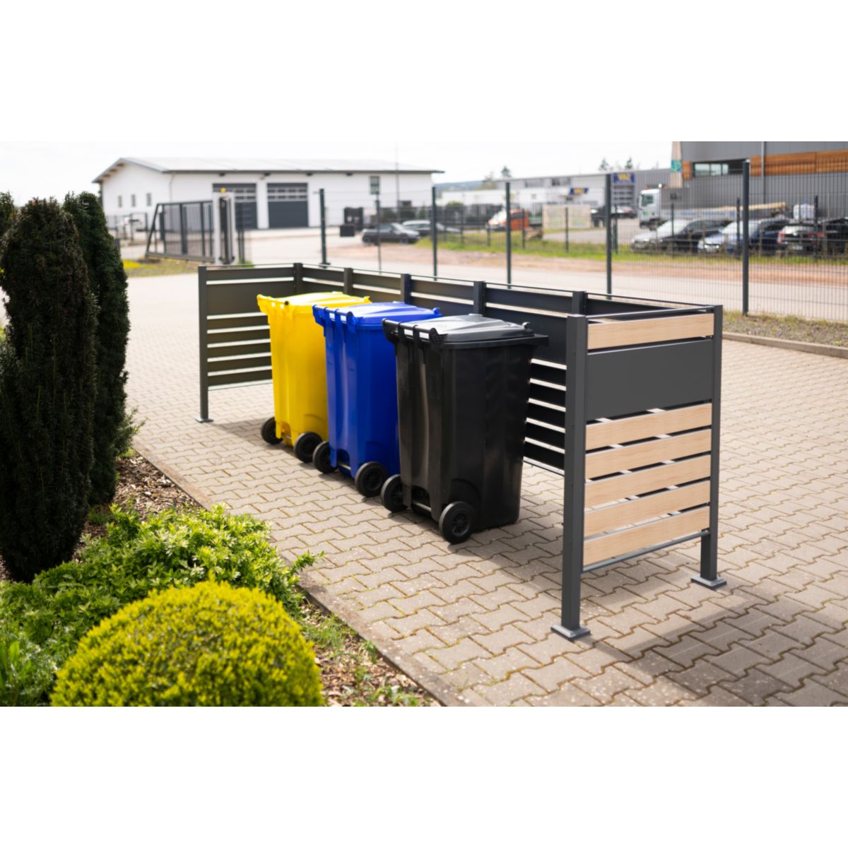 Westmann Mülltonnenverkleidung Planum 5x 240 L 1er Box 90x410x120 cm Bild 4