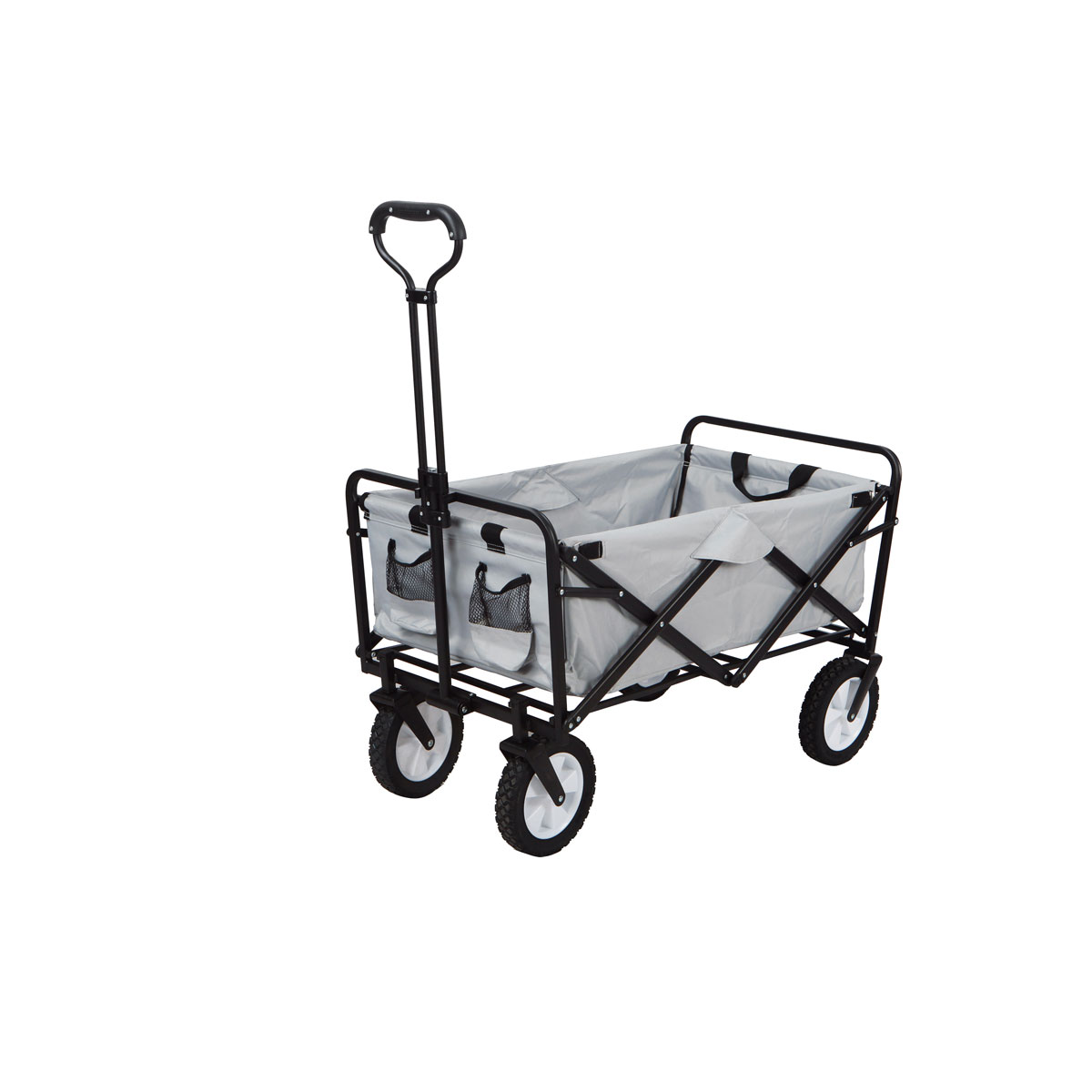 Bollerwagen faltbar 89 x 59 x 48 cm grau