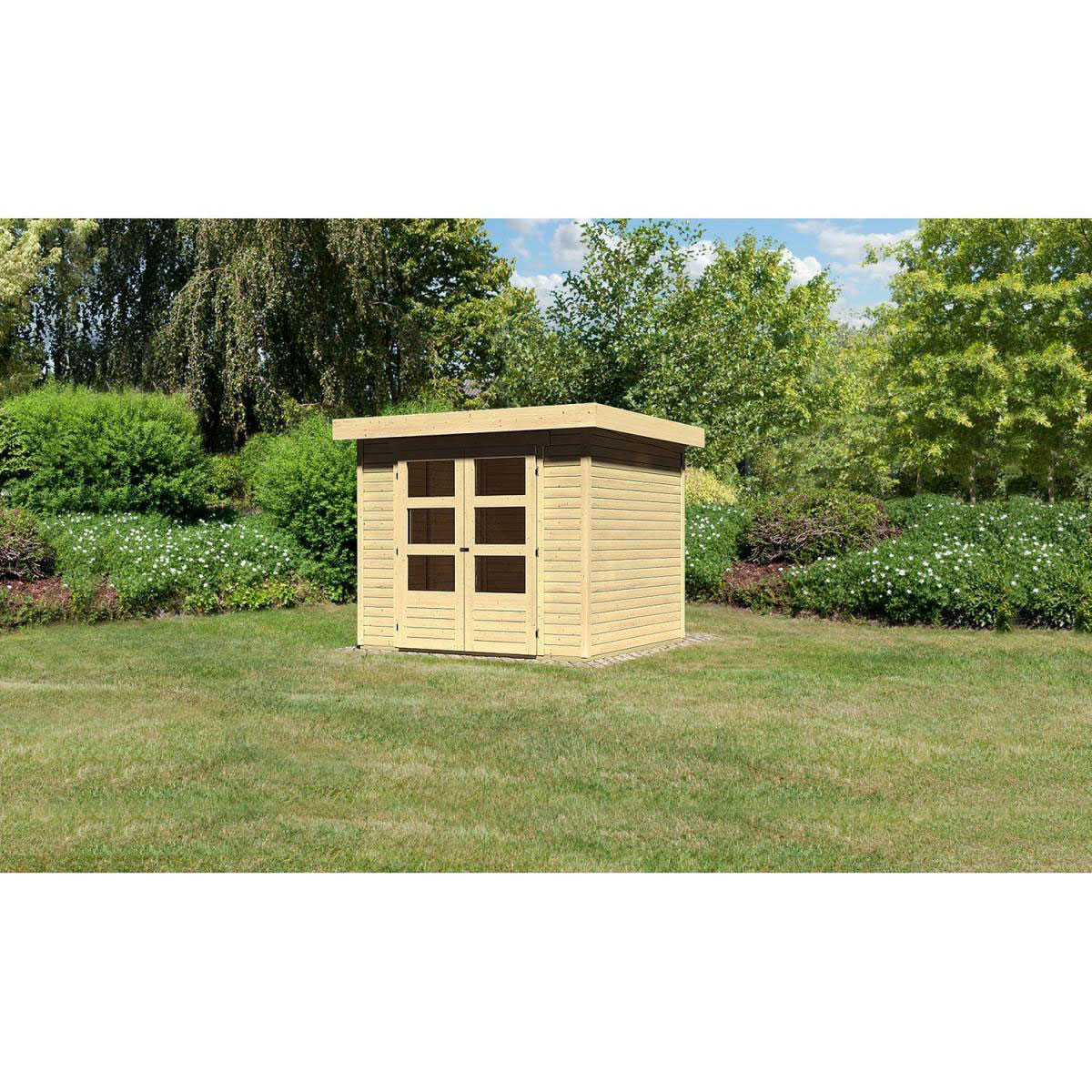 Karibu Gartenhaus Askola naturbelassen 242 x 217 x 211 cm Bild 3