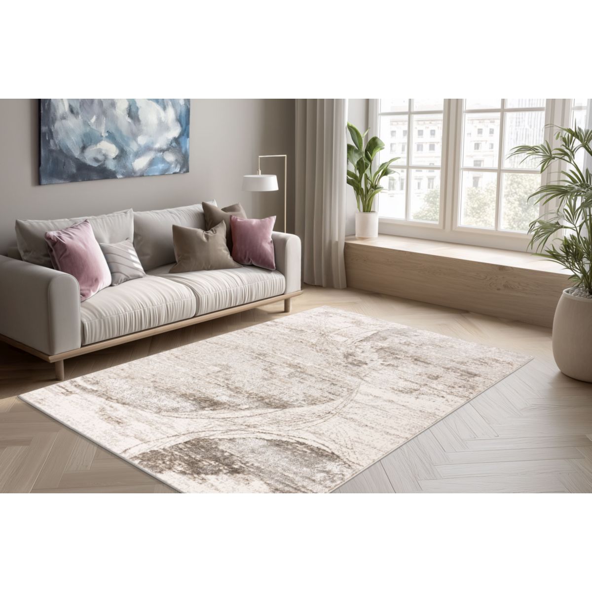 Chalk 325 Silber / Beige 120 x 170 cm Bild 3