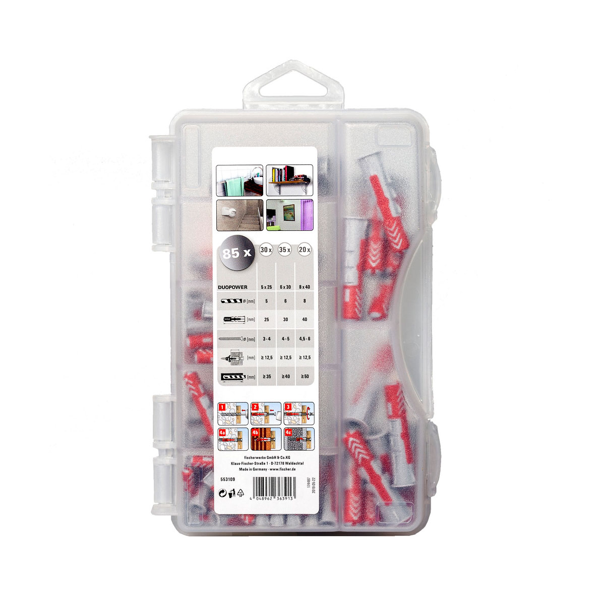 Fischer  Dübel-Box Duopower Mini 85-teilig Bild 2