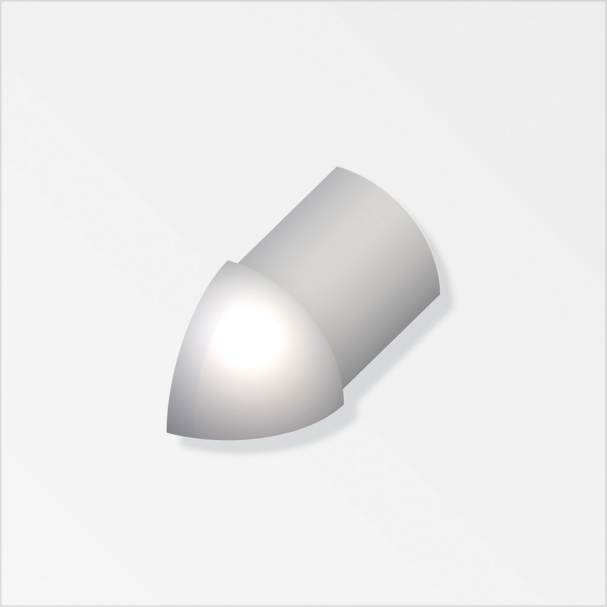 Fundamo Viertelkreis-Außeneck 8 mm Edelstahl