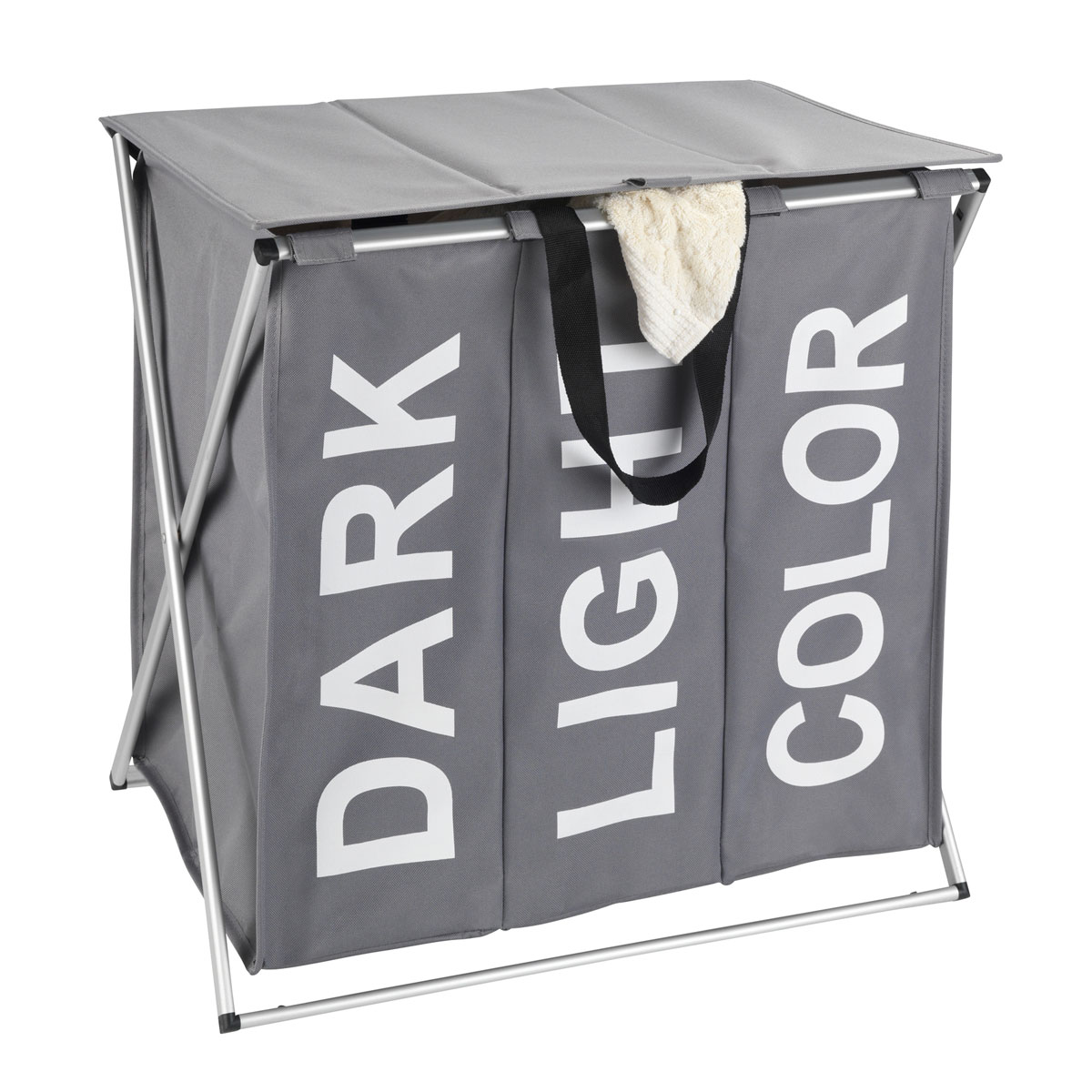 Wenko  Wäschesammler Trio Top Grau Wäschekorb 118 l Bild 1