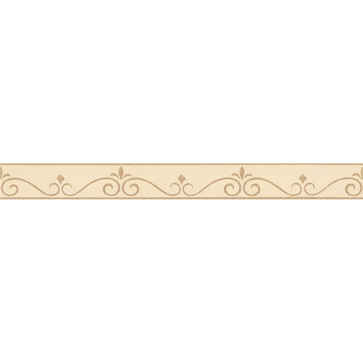 Selbstklebende-Borte Linienornament beige-gold 5 m