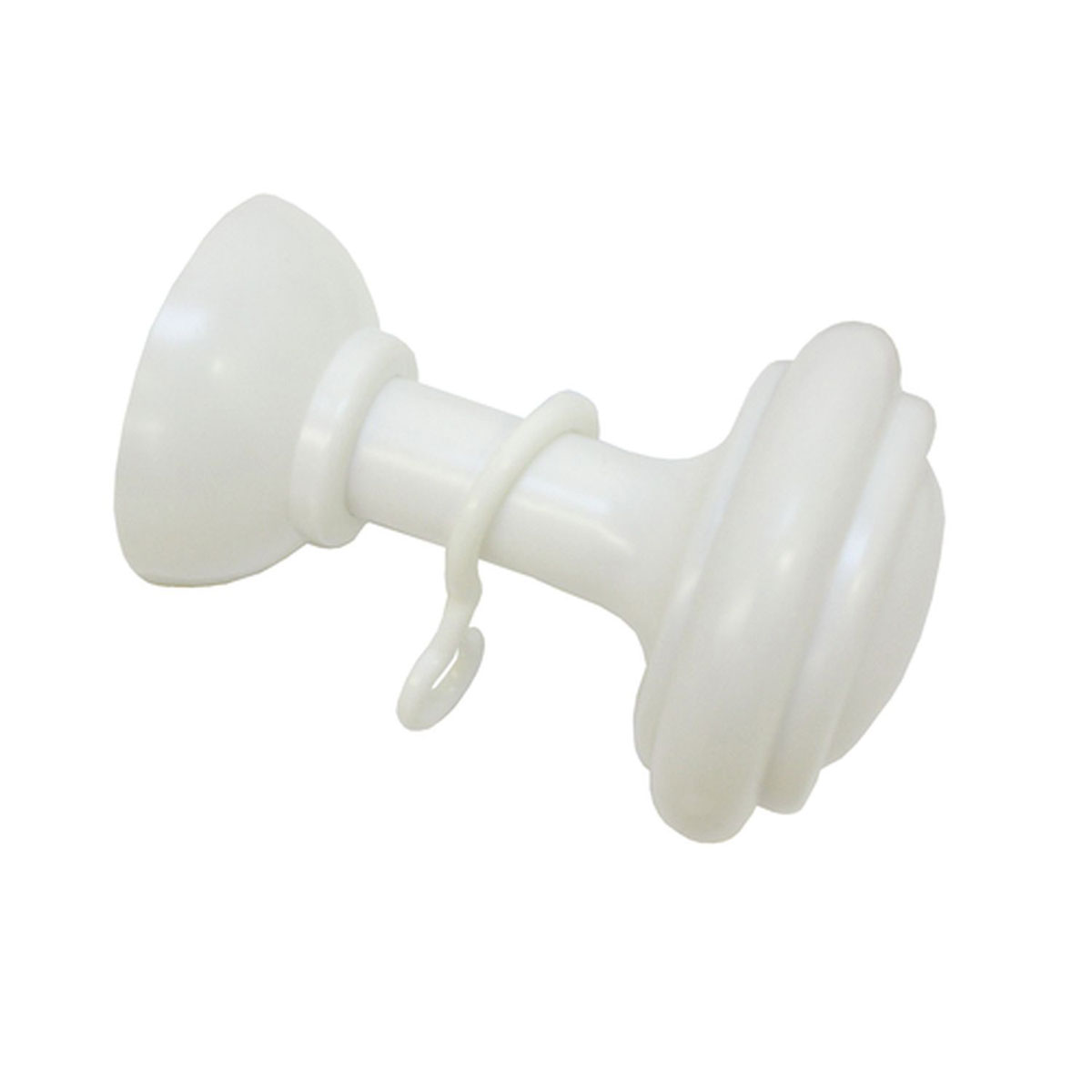 Gardinia Schalhalter Kunststoff 8 cm mit Haken weiß