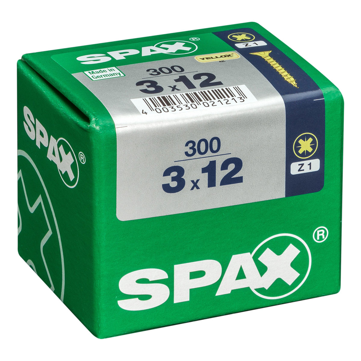 Spax Universalschrauben Yellox Senkkopf 3 x 12 L 300 Stück Bild 2