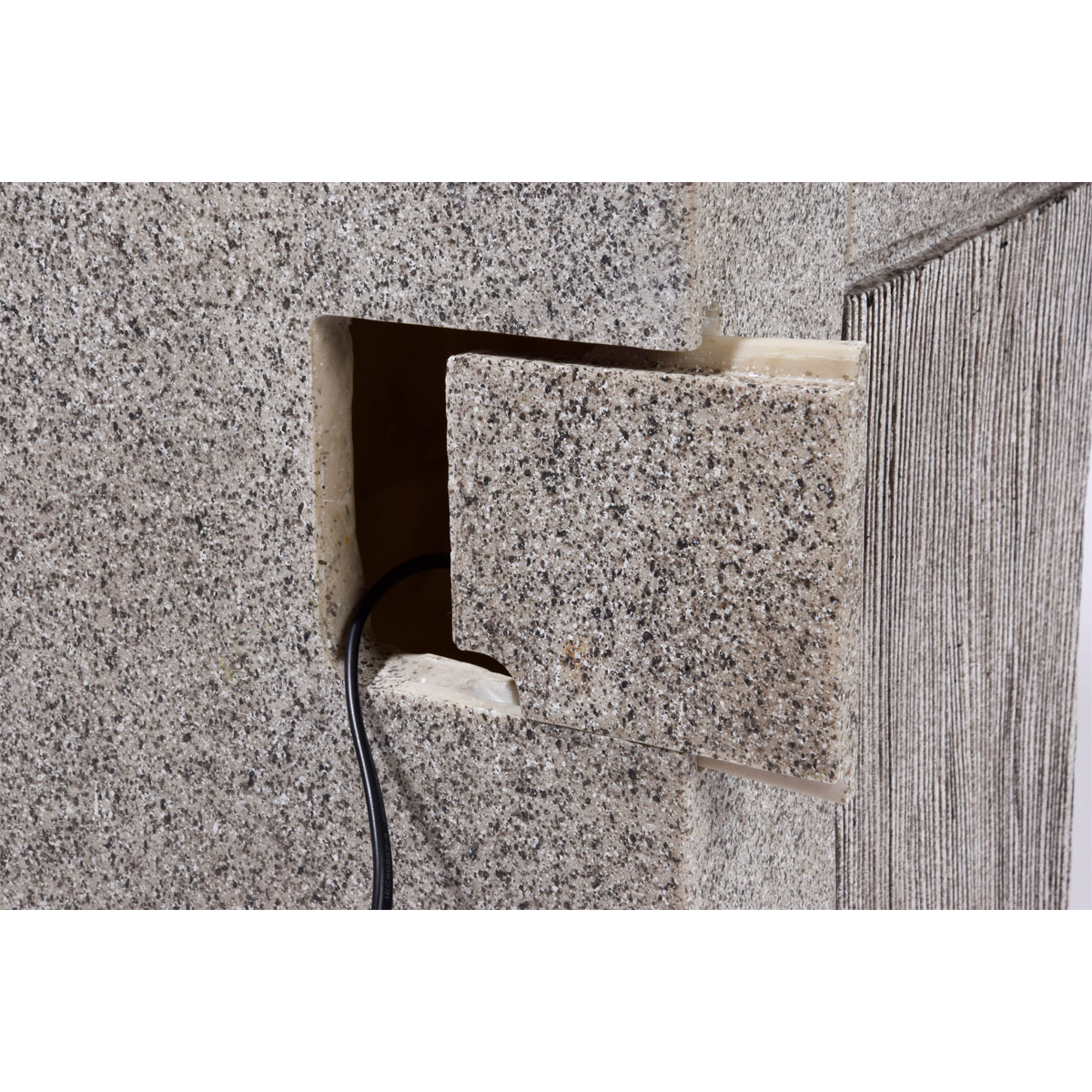 dobar XL Design-Gartenbrunnen mit LEDs 32,3 x 80,3 x 38,7 cm grau Bild 3