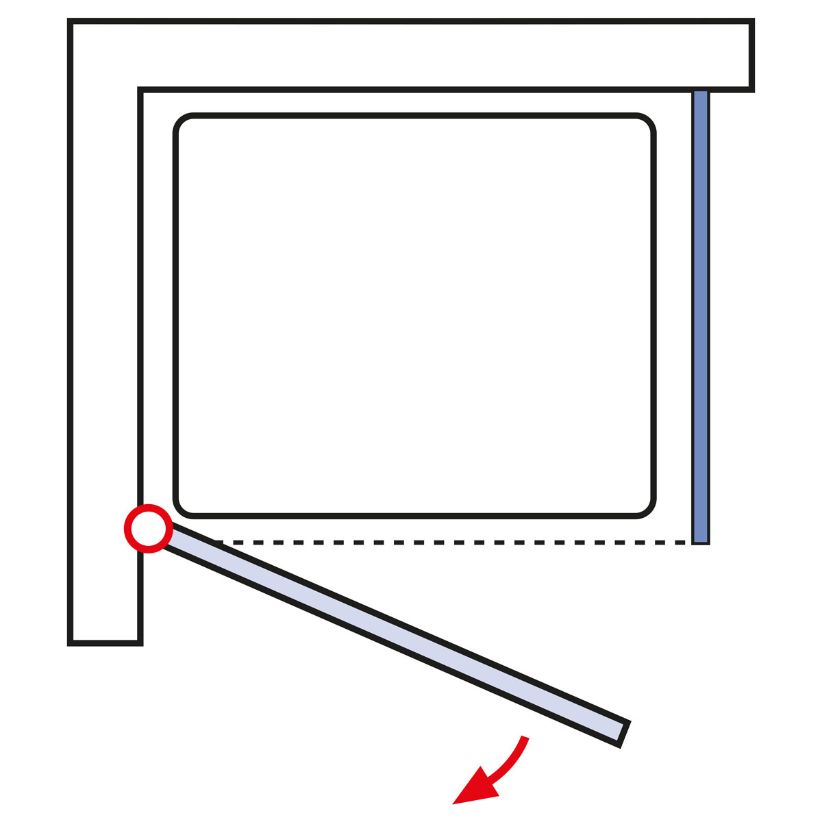 Schulte Drehtür Sunny inkl Seitenwand und Duschwanne 90 x 90 cm Bild 6