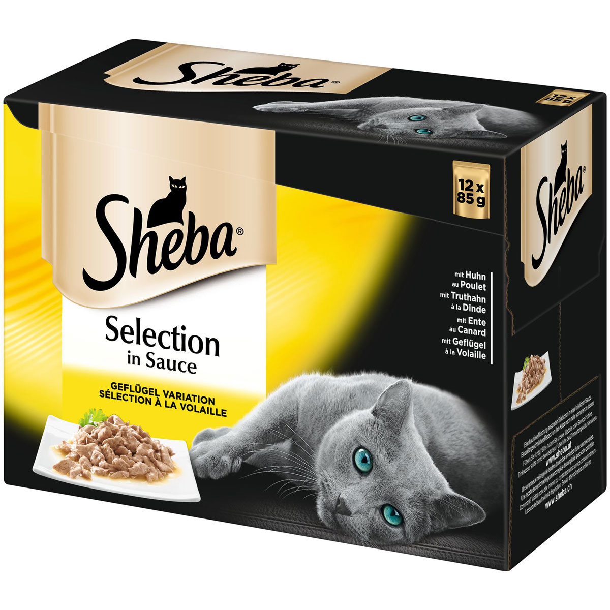 Sheba  Katzenfutter-Vorratspack Selection Geflügel Variation 12 x 85g
