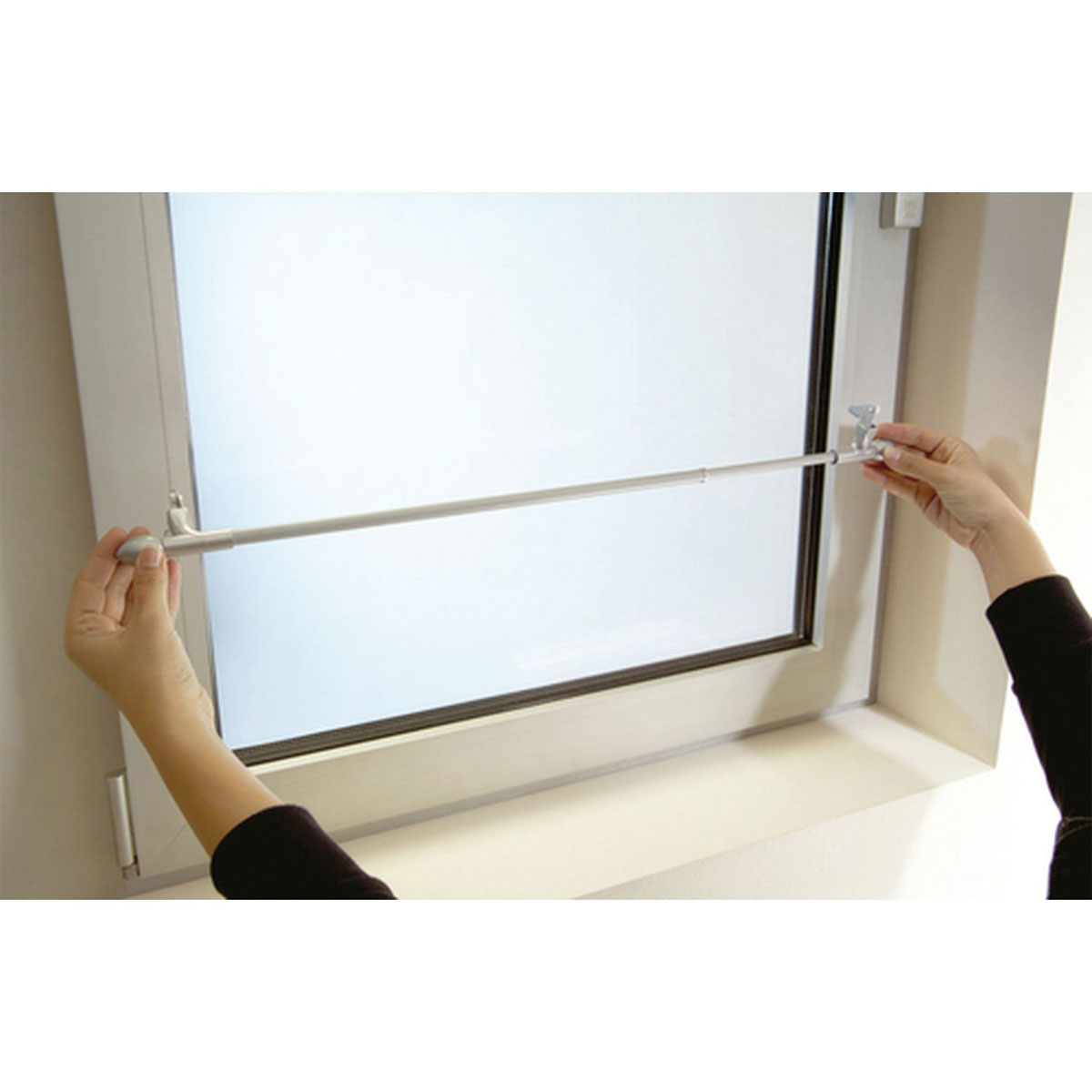 Gardinia Klemmstange Press und Go Durchmesser 9/12 mm 50-80 cm Edelstahl-optik Bild 7