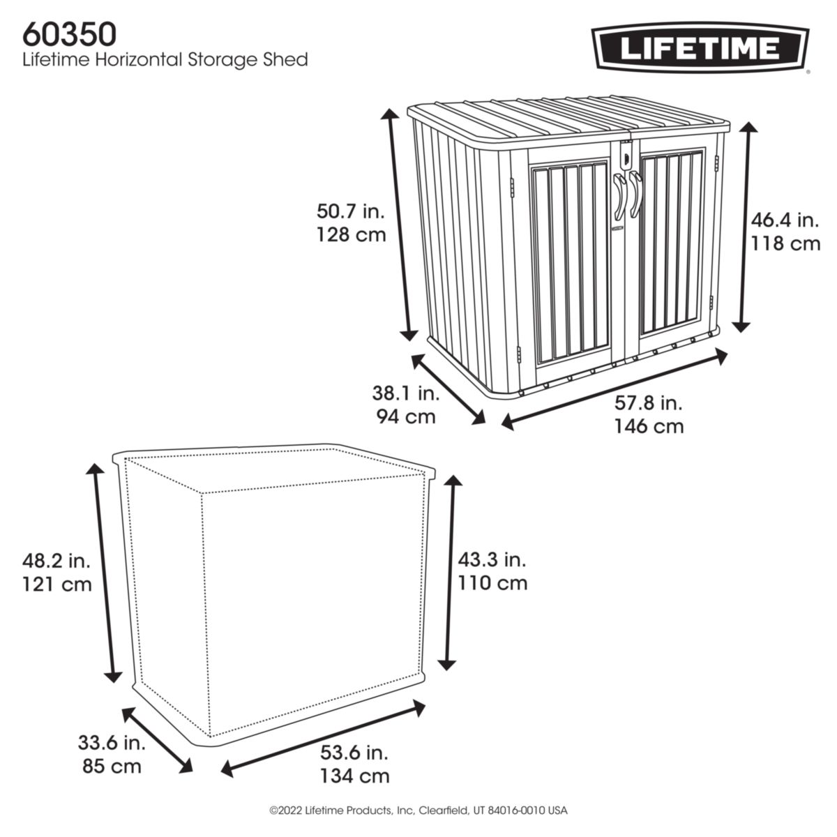Lifetime Mülltonnenbox Phil 2x240 L 94x146x128 cm Bild 9