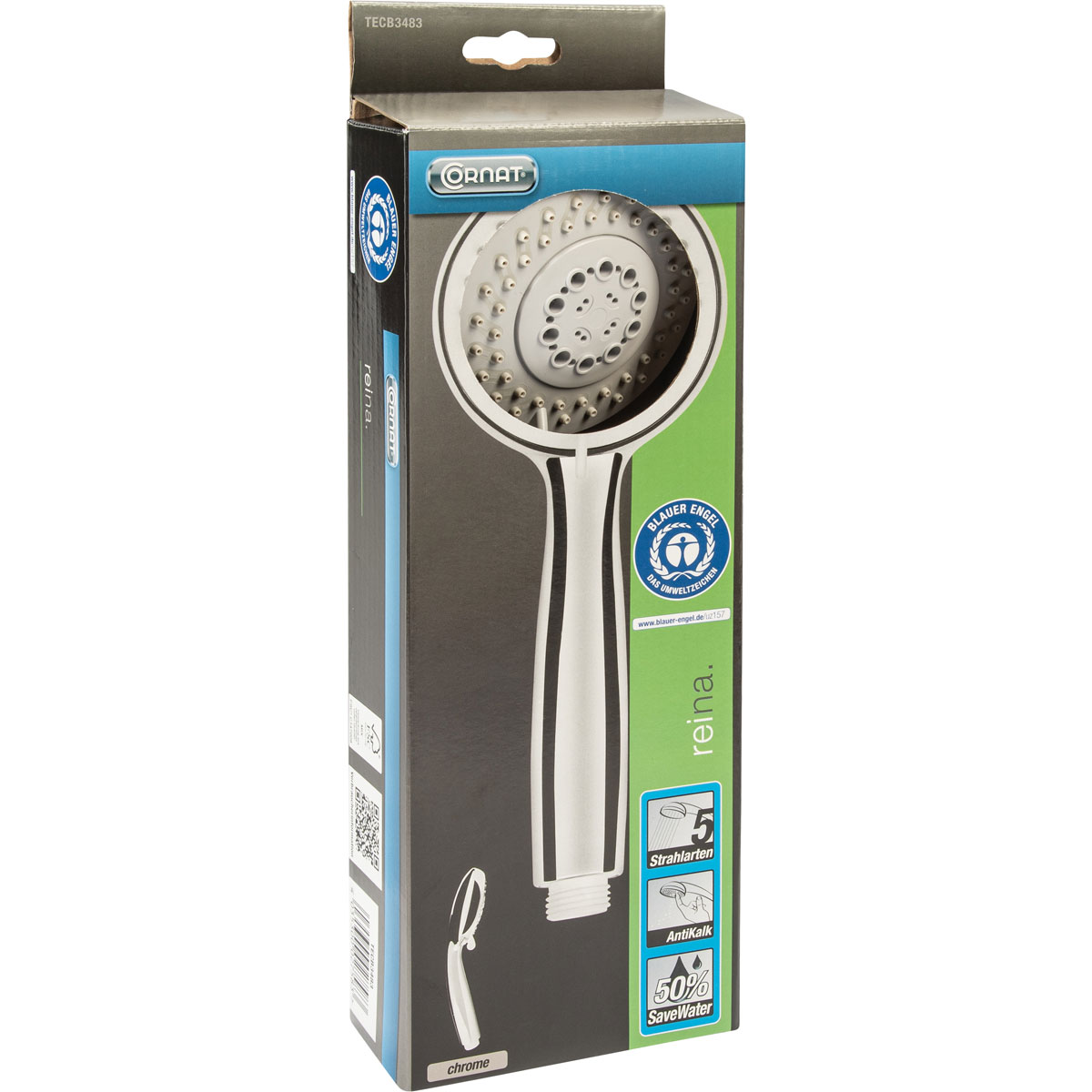 Cornat Reina Handbrause 5S chrom Blauer Engel Bild 4