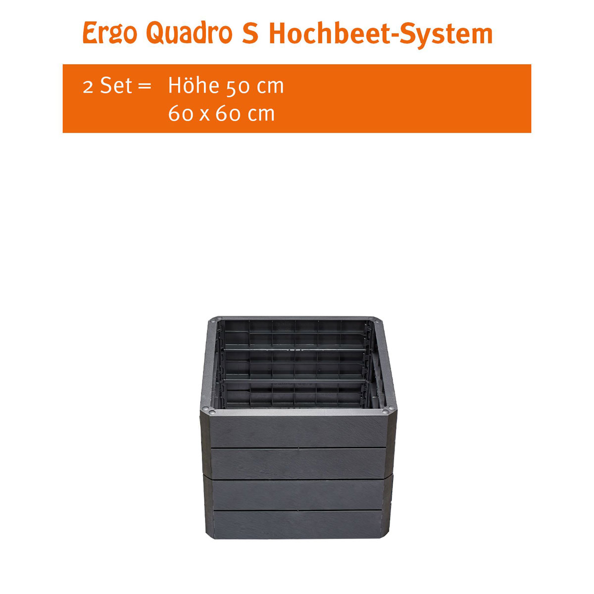 Garantia Hochbeet-System Ergo Quadro Größe S grau Bild 2