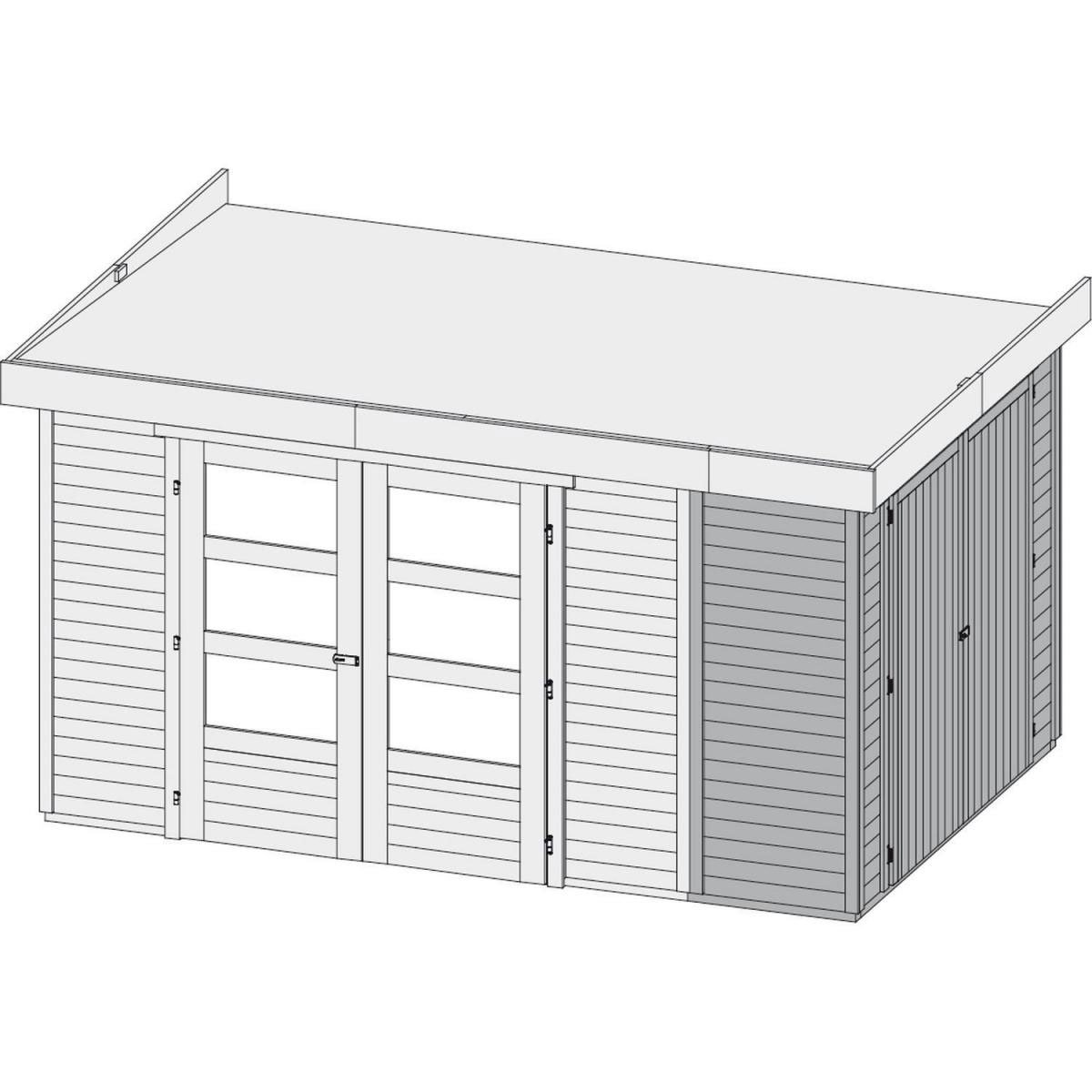 Karibu Gartenhaus Retola 4 inkl Anbauschrank Bild 3